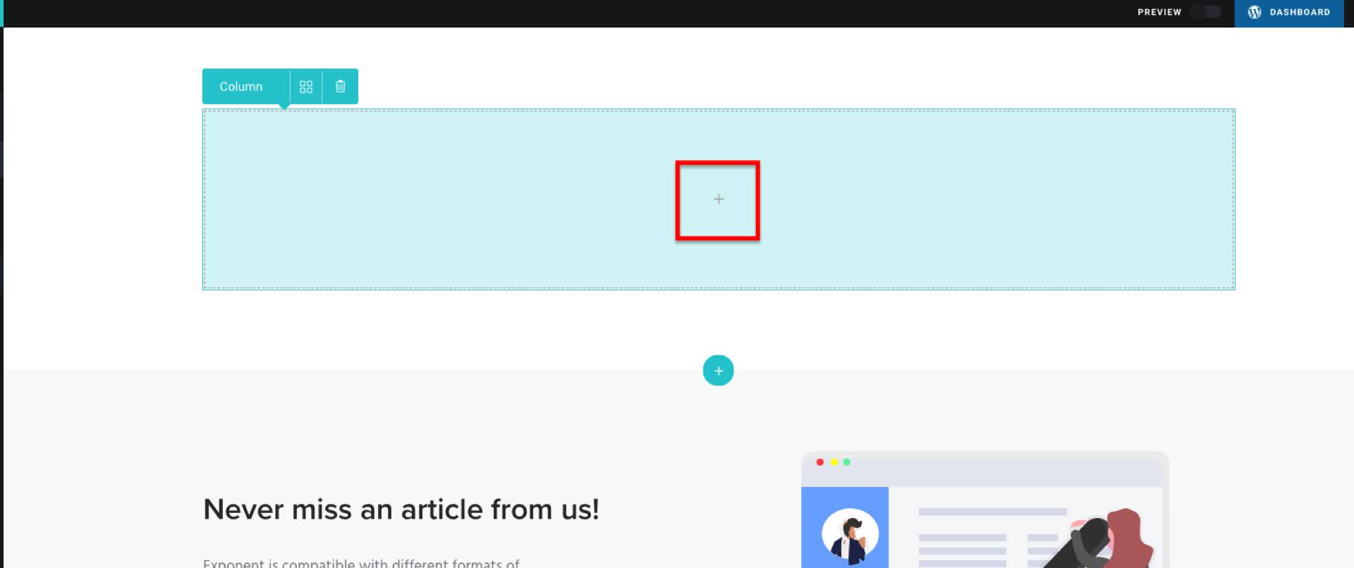 add-module-in-new-column